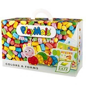 PlayMais Fun TO Learn Colores & Formas Juguete Educativo para niños y niñas de 3 años o más | Kit de Manualidades con 500 Colores, 14 Plantillas + Instrucciones | Creatividad y motricidad