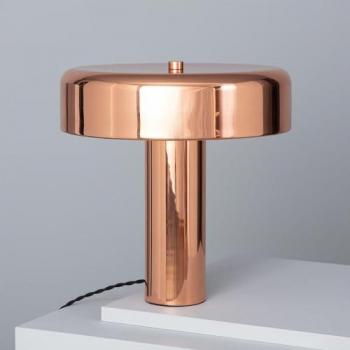 Lámpara de Mesa Metal Clamide Oro Rosa Estilo Retro-Industrial para Decoración Salón y Dormitorio