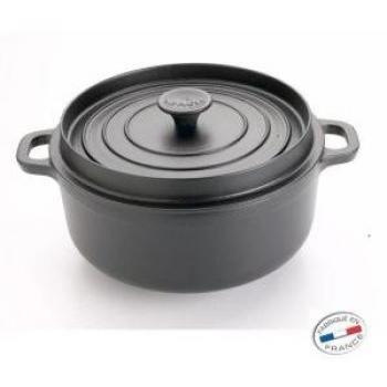 Staub Cast Iron 4 qt. Round Dutch Oven in Matte Black with Lid