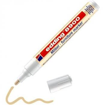 Rotulador Permanente para Muebles Edding 8900 - Color Arce Natural - Punta Redonda 1.5-2mm - Secado Rápido y Resistente a la Luz