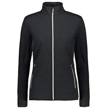 Chaqueta de Mujer CMP Micropile Stretch con Cierre Completo - Súper Ligera y Elástica - Tratamiento de Carbono Softech - Ideal para Deportes de Nieve - Color Negro