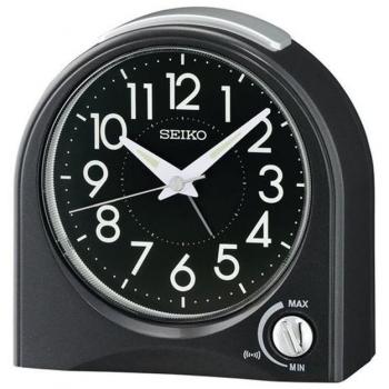 Reloj Despertador Seiko QHE204K, Alarma Ajustable, Diseño Compacto y Elegante, Manecillas Iluminadas