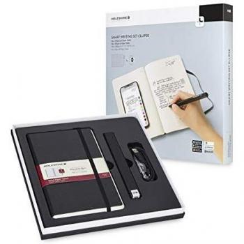 Moleskine, Smart Writing Set Ellipse, Notebook and Pen + Ellipse Smartpen, Notebook with Black Hard Cover - Suitable to Use with Pen Moleskine +, Black Color - Ruled Sheets