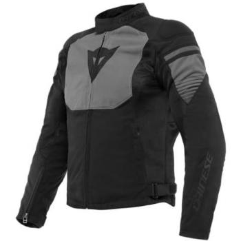 Chaqueta Dainese Air Fast Tex para Moto Verano - Diseño Deportivo - Protecciones Pro-Armor - Textil - Negro Gris (Tamaño 50)