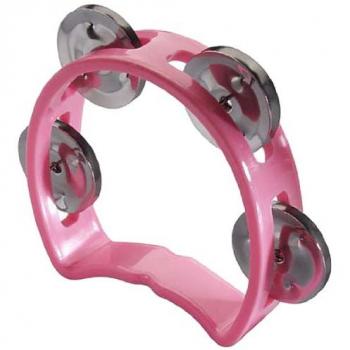Stagg TAB-MINI/PK Plastic Cutaway Mini Tambourine with 4 Jingles - Pink