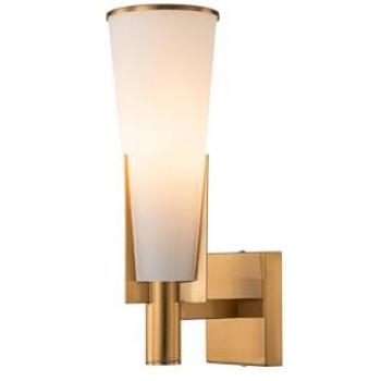 Aplique de Pared Dorado de Cristal y Metal 13x19x40 cm