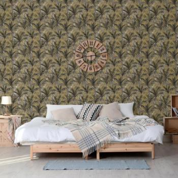 Papel pintado Palm Trees dorado y negro DUTCH WALLCOVERINGS