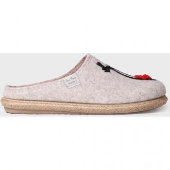 Toni Pons Zapatillas de casa abiertas de mujer de fieltro con suela antideslizante