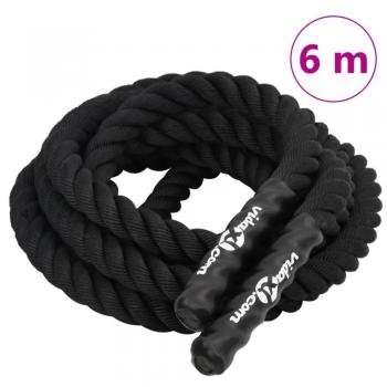 Cuerda de batalla en poliéster negro 6 m 4,5 kg
