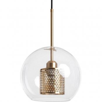 Lámpara Colgante Metal y Cristal Julieta Dorado