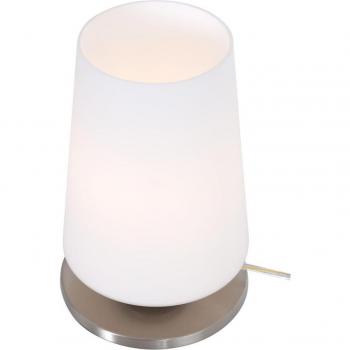 Lámpara de mesa Ancilla en Acero y Blanco E27 14,5 cm