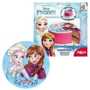 Dekora - Disco Comestible para Tarta Infantil de Frozen de 16 cm de Diametro
