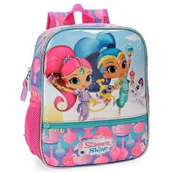 Mochila Preescolar Shimmer and Shine Twinsies 28cm adaptable a carro