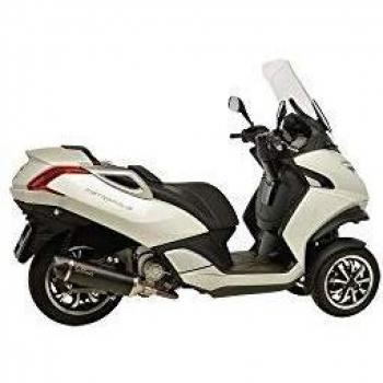 Silencioso Slip-On Leovince Nero Homologado para Peugeot Metropolis 400i (2013-2016)