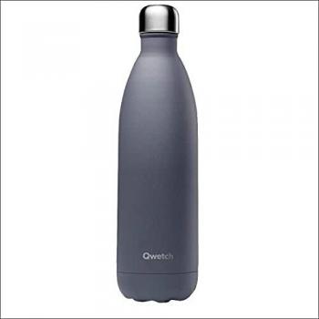 Botella Isotérmica QWETCH Granite Kaki 1L - Acero Inoxidable, 24h Frío y 12h Calor, Ecológica y Reutilizable