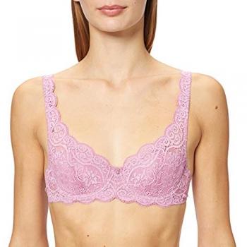 Sujetador con aro Triumph Amourette 300 W X de encaje floral, talla 95B, color lila