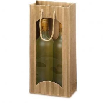 10 bolsas para botellas de vino, 2 botellas, color natural