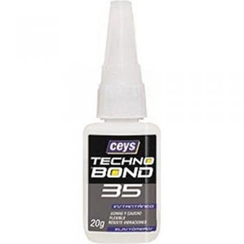 Ceys ADHESIVO INSTANTANEO CEYS FLEXIBLE GOMA TECNO BOND 35 CIANOACRILATO 20 GR 550225