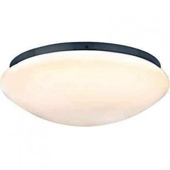 Lámpara de techo LED Leonis 9,5W con sensor de movimiento HF, IP44, 2700K, diámetro 27cm, blanca