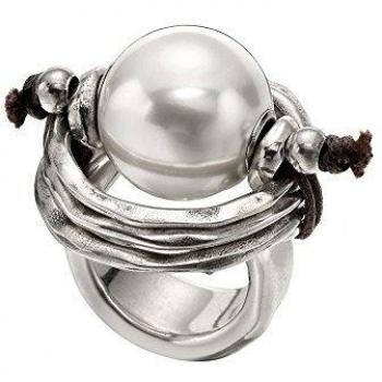 UNO de 50 Classic Collection Silver-Plated Metal and Pearl Ring