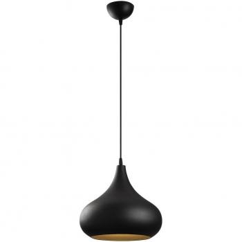Lámpara colgante Saglam 3774 1 luz Ø30cm negra/oro