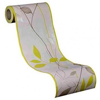 A.S. Création cenefa Avenzio crema gris verde 5,00 m x 0,17 m 249623