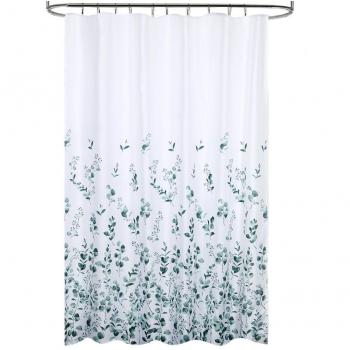Cortina de ducha impermeable con estampado de flores