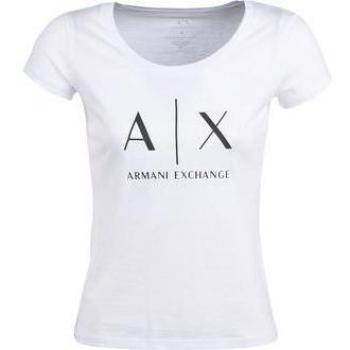 Armani Exchange Women's Casual Cotton Short Sleeve T-Shirt HELIAK White Size L