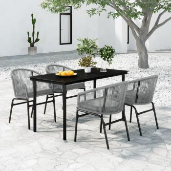 vidaXL 5-Piece Grey Garden Dining Set