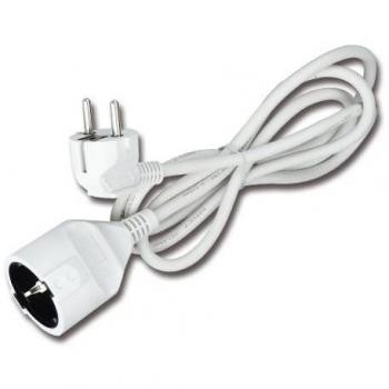 Aigostar - Alargador de Corriente de 5 Metros, Capacidad Máxima 3680W, Seguridad Infantil, Enchufe Norma 16A/250V, Conexión Eléctrica 2P+E, Cable Modelo H05VV-F 3G1.5mm², Color Blanco