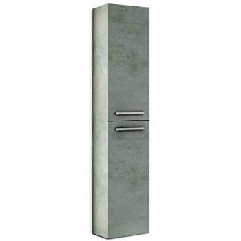 Mueble de Baño, Columna de baño 2 Puertas, Modelo Athena, Acabado en Color Cemento, Medidas: 30 cm