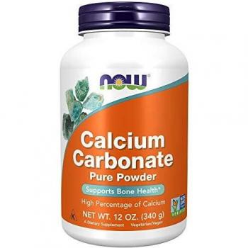 Pure Calcium Carbonate Powder, 340g - NOW Foods