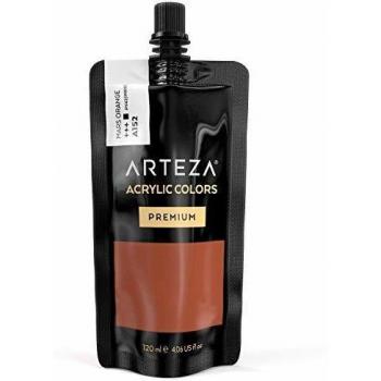 ARTEZA Pintura acrílica, color Naranja Marte A152, tubo de 120 ml, pigmento rico, no se decolora, no tóxica, pintura de un solo color para artistas, pintores aficionados y niños