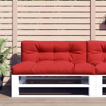 Cojines para palets 2 unidades tela rojo Vidaxl Rojo