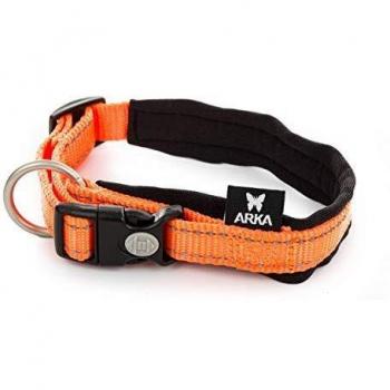 Collar de Perro Ajustable de Nylon Neo+ Naranja 1,5 x 30 a 35 cm