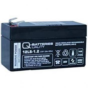 QBatteries 12LS-1.2 - Batería de Fieltro de Plomo y Plomo