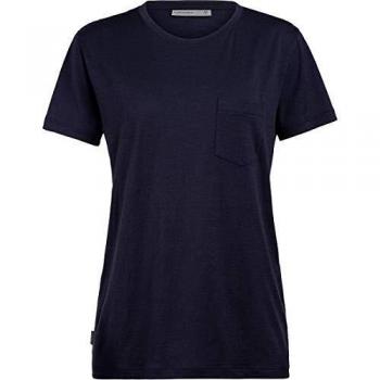 Icebreaker Ravyn - Camiseta de manga corta para mujer, color azul marino, tamaño medium