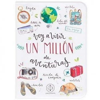 Lovely Streets Funda para Pasaporte Voy A Vivir Un Millón De Aventuras, Color Blanco