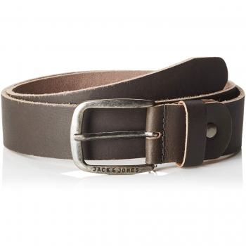 Men's Jack & Jones Jacpaul Leather Belt Castlerock - Brown - Size: 95