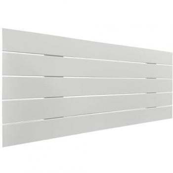 Cabecero de Madera Reciclada DM Estilo Palet Horizontal 90x46cm con Herrajes Incluidos - Blanco Sólido
