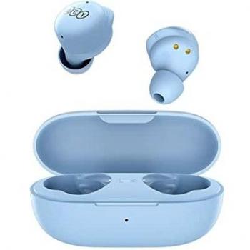 Auriculares inalámbricos Mini QCY T17 Auriculares Bluetooth 5.1 con Micrófono y Control Táctil, Llamada de Reducción de Ruido, Latencia Ultrabaja, IPX5 Impermeable Auriculares Deportivos In Ear, Azul