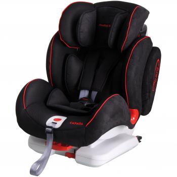 Mondial Safe Canada Isofix 1 KS02 - Silla de bebé para automóvil, color negro con ribete rojo