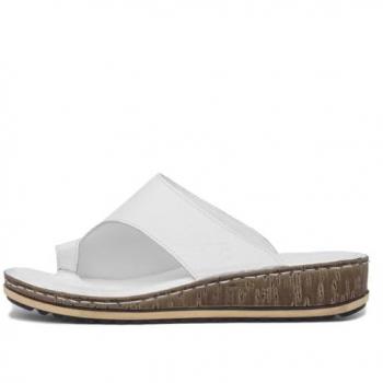 Hush Puppies Women's Elissa Leather Toepost Sandals - White - Size UK 8
