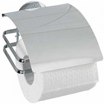 Wenko Turbo-Loc Portarrollos, Acero Inoxidable, Plata Brillante, 13x12x9.5 cm
