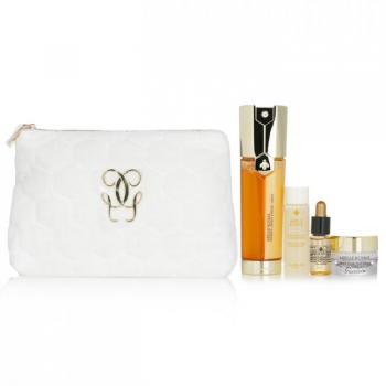 Guerlain Abeille Royale Age-Defying Skincare Set: Serum 50ml, Fortifying Lotion 15ml, Youth Watery Oil 5ml, Day Cream 7ml + Bag (4pcs + 1 bag) -