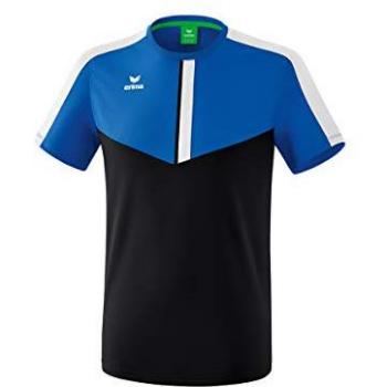 Erima Squad Child's Short Sleeve T-shirt - New Royal / Black / White, Size 164 cm, Male