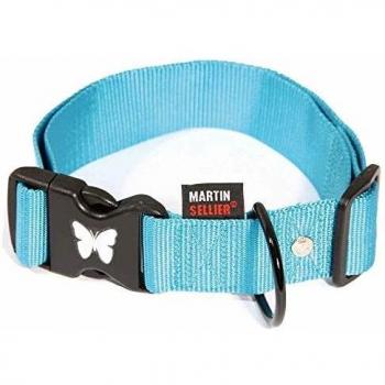 Collar de perro ajustable de nylon Martin Sellier (XL, incluye leina)
