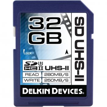 Delkin 32GB SDHC UHS-II SD Cinema Memory Card Class 3 [DDSDUHS232GB]