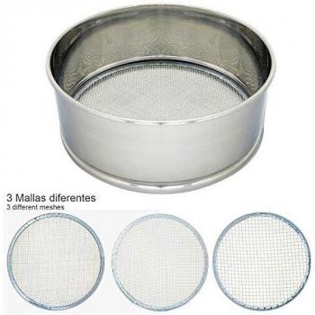 ORYX 5072100 Harinero Tamizador Acero Inoxidable Ø 20 cm. con 3 Mallas Intercambiables