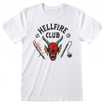 Camiseta Stranger Things Hellfire Club Loco Blanca Talla L